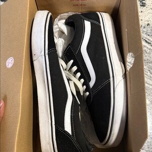 Vans Classic Black and White Low-Top Shoes